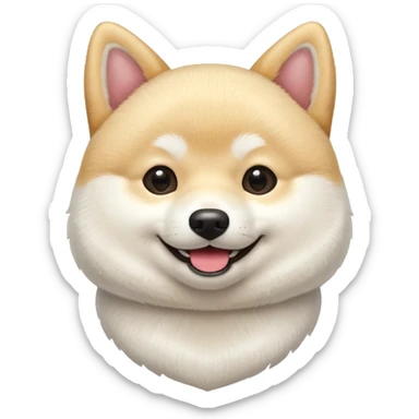 White shiba inu happy sticker