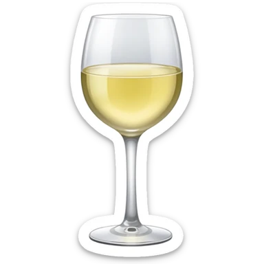 White wine glass sticker