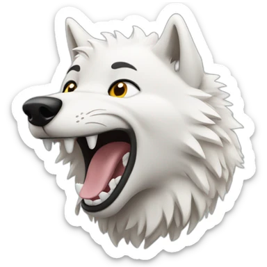 arctic wolf giggling sticker