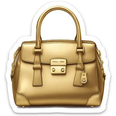 Realistic gold designer Michael kors satchel purse. sticker