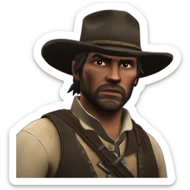 Red dead redemption character sticker