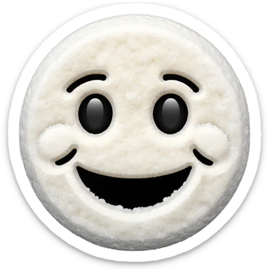 smiley face with a pile of salt sticker