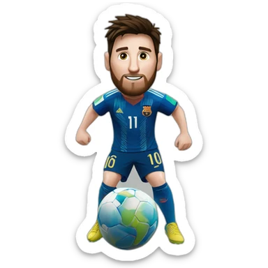 messi con la copa del mundo sticker