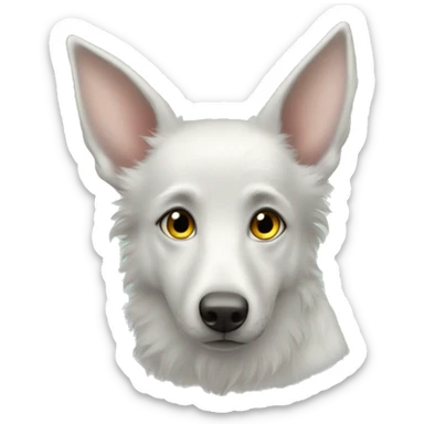 piccolo lupo grigio con occhi gialli  sticker