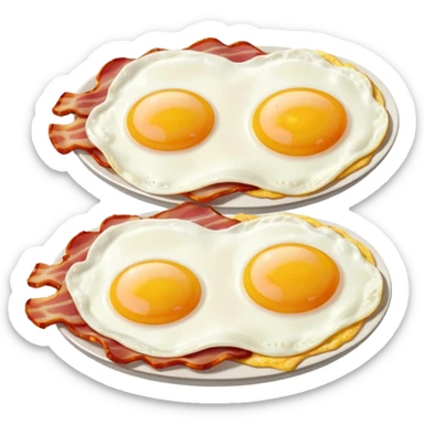 bacon eggs and ham sticker