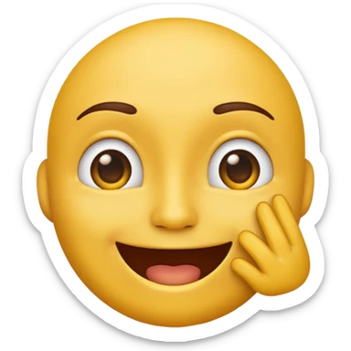 telling a secret yellow emoji sticker