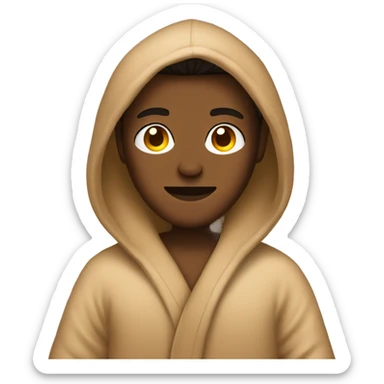 Cozy tan robe sticker