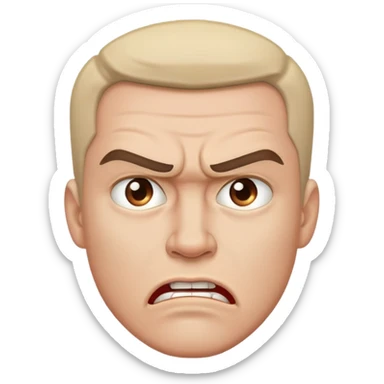 Angry super good looking guy sticker