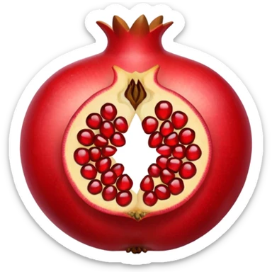 i want to create an emoji of pomegrenate open  sticker