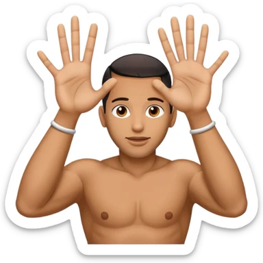 Two hands yeeting like how jey USO does  sticker