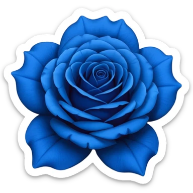 rose shape flower, no stem, now make it a vibrant and bold and darker shade of blue sticker