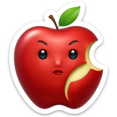 android eating apple sticker