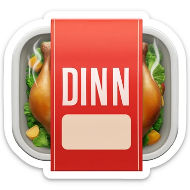 tv dinner sticker