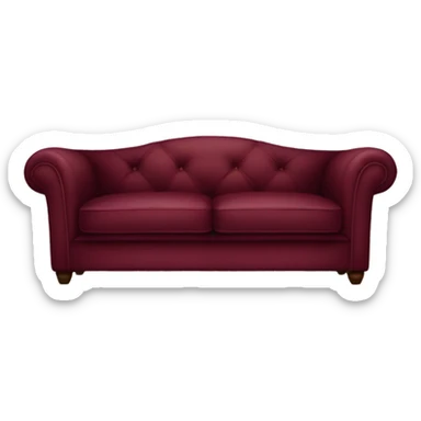 Burgundy sofa sticker