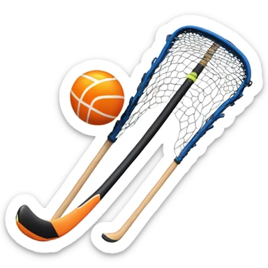 field hockey stick and ball sticker