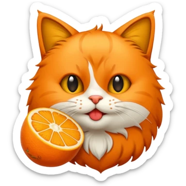 haz que un gato naranja esté lanzando un beso sticker