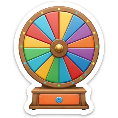 prize wheel side view sticker