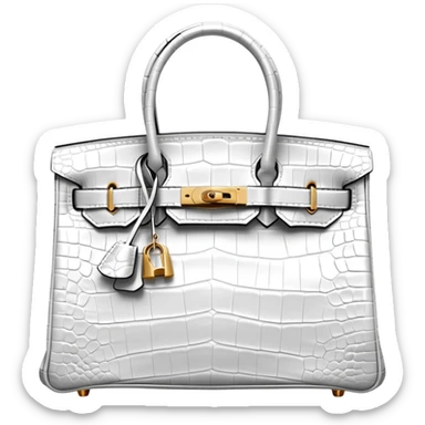 white crocodile birkin hermes bag sticker