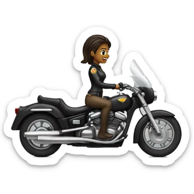 woman motorcyc sticker