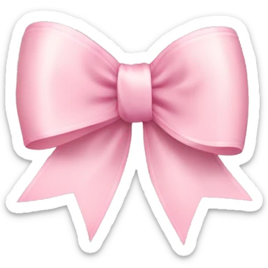 light pink ribbon bow sticker