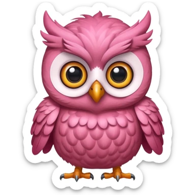 image of a pink owl sticker