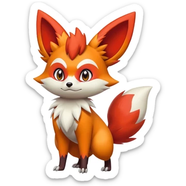 Zangoose-Fennekin-Litten-Hybrid (Full body) sticker
