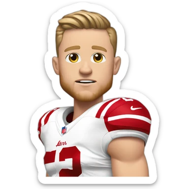 christian mccaffery 49ers sticker