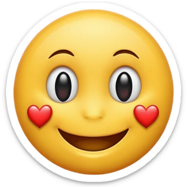 Valentine smiley emoji sticker