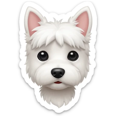 Tiny westie dog sticker