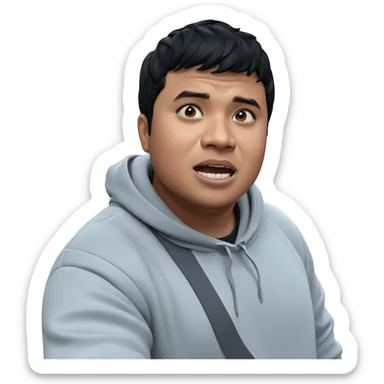 black haired boy in hoodie sticker