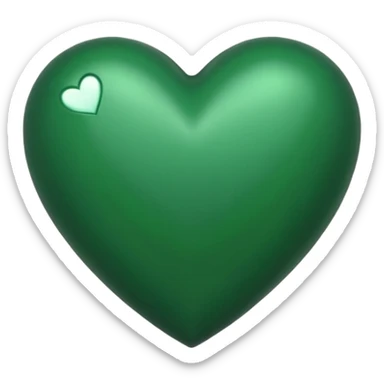 corazon verde oscuro sticker
