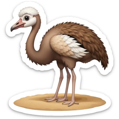 Ostrich with head in the sand sticker