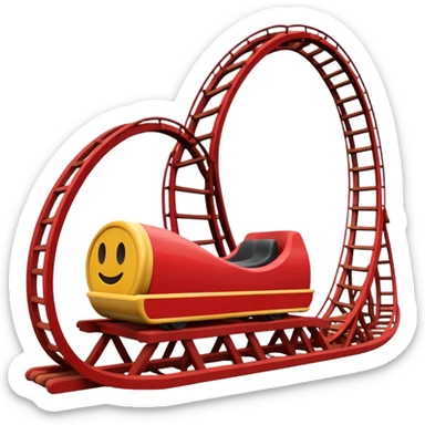 red roller coaster sticker