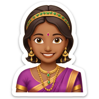 South India aesthetics for a girl’s picture  sticker