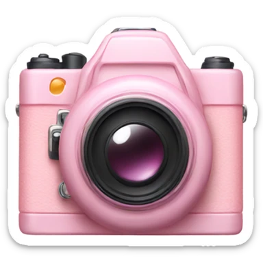 Pastel pink camera sticker
