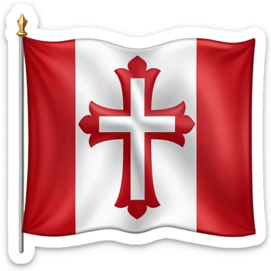 la bandera de la cruz de borgoña sticker