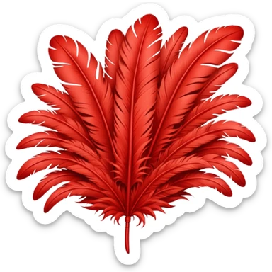 burlesque feathers sticker