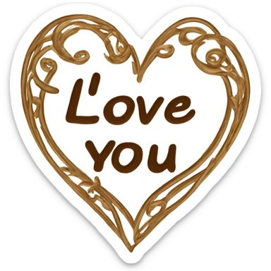 I love you sticker
