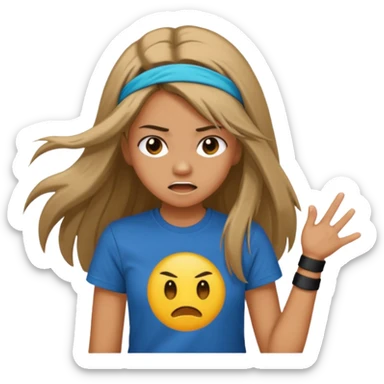 Headbanging girl sticker