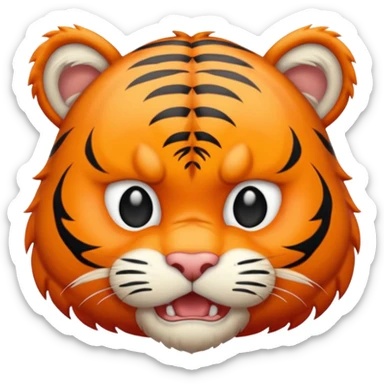 Angry baby tiger sticker