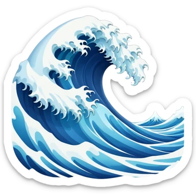 ocean wave sticker