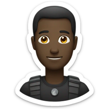 un homme   très noir sticker