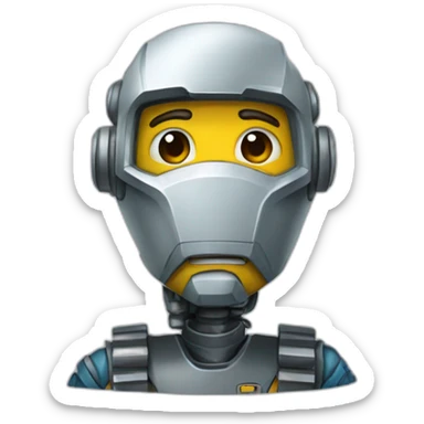 robô pintor sticker