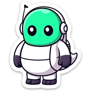 Among Us imposter character looking suspicious sticker