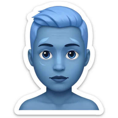 He was blue in color sticker