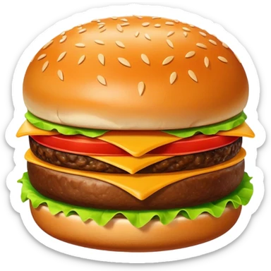 Plain burger sticker