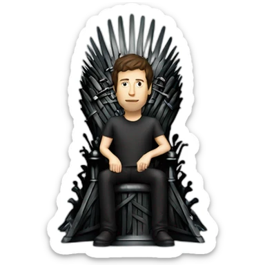 sam altman on iron throne sticker