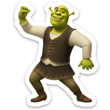 Shrek dancing  sticker