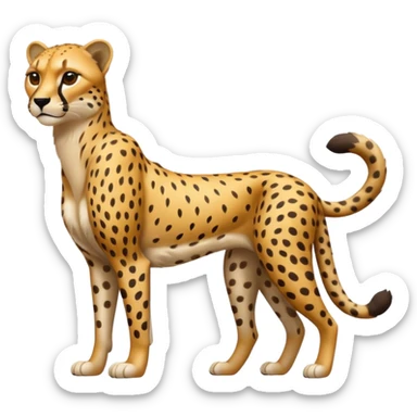 High resolution of a full body cheetah sticker