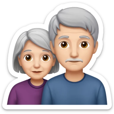 lo mismo que estas haciendo solo coloca alado de la abuela un hombre joven  sticker